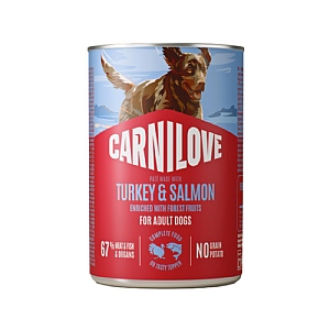 Carnilove Canned Pâté for Dogs - Turkey & Salmon (400g)