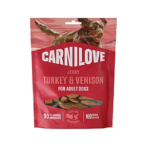 Carnilove Jerky Dog Treats - Turkey & Venison (100g)