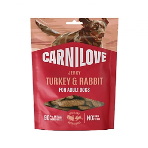 Carnilove Jerky Dog Treats - Turkey & Rabbit (100g)
