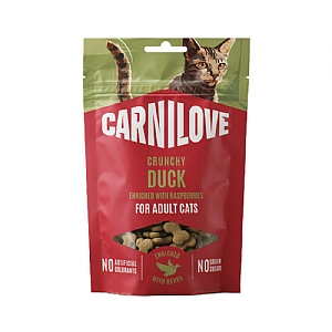 Carnilove Crunchy Cat Treats - Duck with Raspberries (50g)