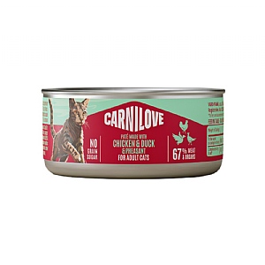 Carnilove Canned Pâté for Cats - Chicken, Duck & Pheasant (100g)