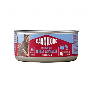 Carnilove Canned Pâté for Cats - Turkey & Salmon (100g)