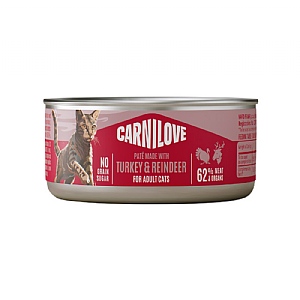 Carnilove Canned Pâté for Cats - Turkey & Reindeer (100g)