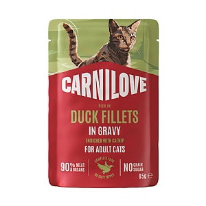 Carnilove Duck Fillets in Gravy with Catnip for Cats (85g)