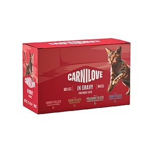 Carnilove Fillets in Gravy Multipack for Cats (12x85g)