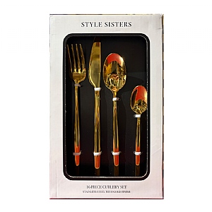 Gold coloured 16 piece Cutlery Set