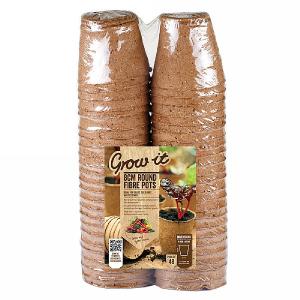 Gardman Round Fibre Pots 8cm (Pack of 48)