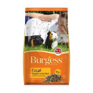 Burgess Excel Adult Nuggets with Mint Guinee Pig Food 2kg