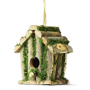 Tom Chambers Square Log Hut Bird House