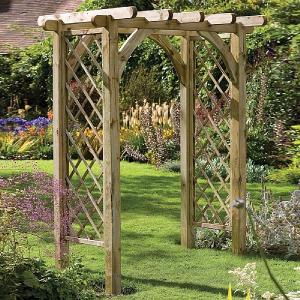 Forest Ultima Pergola Arch with Trellis