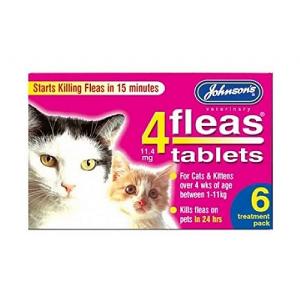 Johnson's 4Fleas Flee Treatment for Cats & Kittens (6 Tablets)