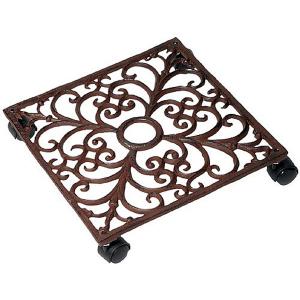 Fallen Fruits Classic Square Cast Iron Plant Trolley