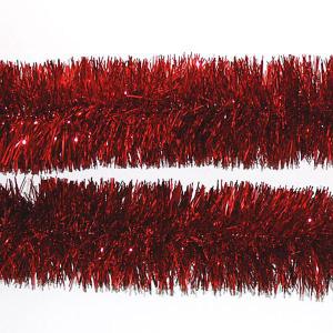 Red Tinsel Garland 75mm x 2m
