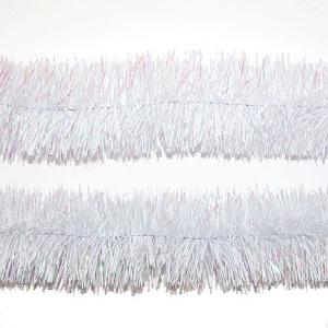 White Tinsel Garland 75mm x 2m