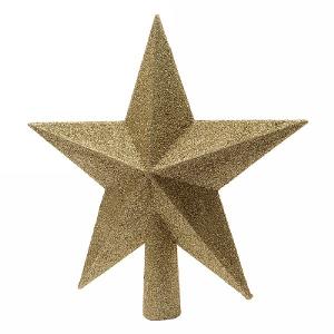 Decoris Light Gold Tree Top Glitter Star