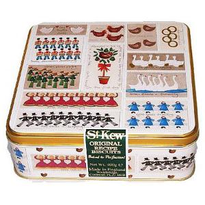 12 Days of Christmas Embossed Biscuit Tin 400g