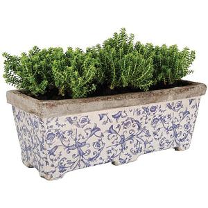 Blue & White Ceramic Planter