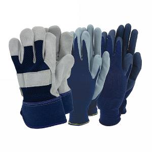 Town & Country Mens Triple Pack Gloves - Navy Blue