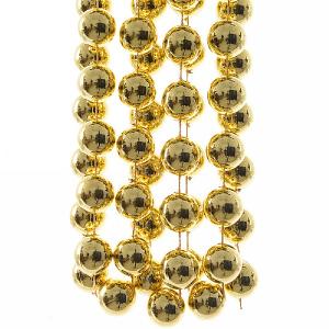 Decoris Light Gold XXL Plastic Bead Garland 2.7m