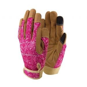 Town & Country Lux-fit Synthetic Leather Pink Gloves Medium