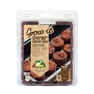 Gardman Peat Free Compost Discs 3cm (Pack of 50)