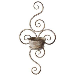 Aged Metal Wall Planter