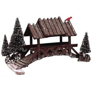 Lemax Wooden Bridge with Trees