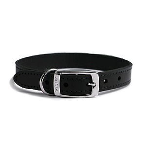 Ancol Classic Leather Collar Black 26-31cm Size 2