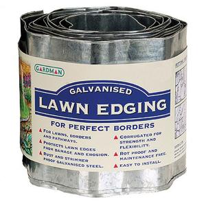 Galvanised Lawn Edging - 5m x 165mm