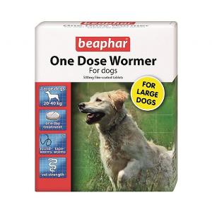 Beaphar 4 Tablets Dog Up To 40kg 1 dose Wormer