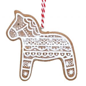 Gisela Graham Resin Gingerbread Lace Horse Tree Decoration