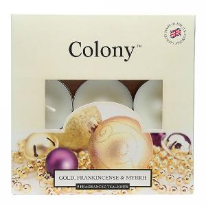Wax Lyrical Colony Gold, Frankincense & Myrrh 9 Tealights