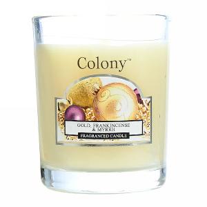 Wax Lyrical Colony Gold, Frankincense & Myrrh Candle Glass