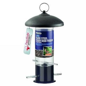 Large Black Steel Nyger Seed Feeder