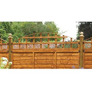 Convex Trellis Fence topper