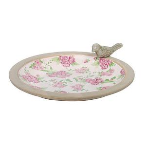 Ceramic Bird Bath - Rose