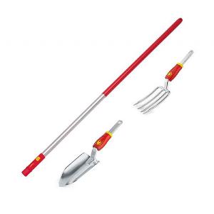 Wolf Multi-Change Hand Fork, Hand Trowel & Medium Aluminium Handle Set