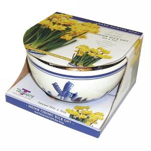 Narcissi Tête á Tête Delft Bowl