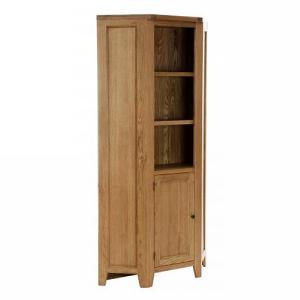 Vancouver Petite Oak Corner Display Cabinet