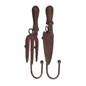 Cast Iron Fork & Spade Hooks