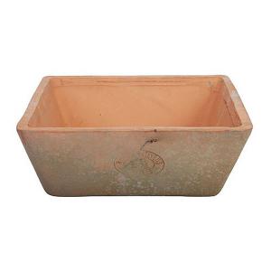 Square Aged Terracotta Pot