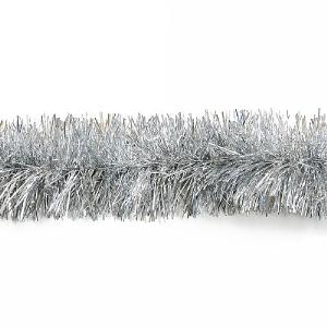 Festive Silver Fine Tinsel - 2m