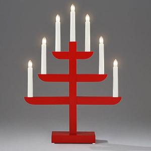 Slim Candleabra Welcome Light - Red