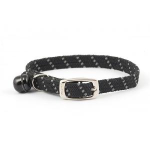 Ancol Reflective Safety El Cat Collar Softweave Black