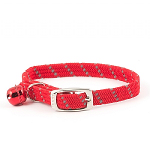 Ancol Softweave Reflective Elastic Cat Collar Red