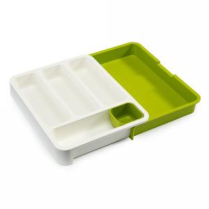 Joseph Joseph Drawerstore Expandable Cutlery Tray White & Green