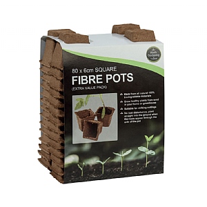 Garland 6cm Square Fibre Pots (Set of 80)