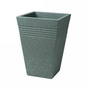 Stewart Garden Piazza Tall Square Planter 35cm - Marble Green