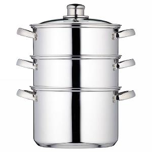 Kitchencraft Stainless Steel 3 Tier Steamer 20cm