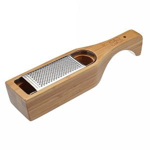 World Of Flavours Italian Bamboo & Stainless Steel Parmesan Grater